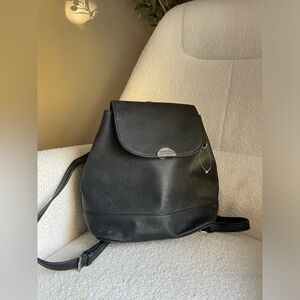 Guess Black Leather Backpack NWOT